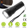 LED Rechargeable Flashlight Zoomable Aluminum Alloy Flashlight Torch w/High Low Strobe