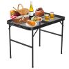 Adjustable Height Foldable Camping Aluminum Alloy Grill Stand 88LBS Max Load 35.62x23.42x25.9in
