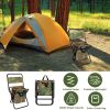 Foldable Fishing Chair With Backrest and Built-In Cooler Bag