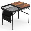 Aluminum Alloy Camping Picnic Adjustable Height Grill Stand 66LBS Max Load 35.43x23.62x26in