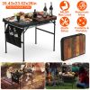Aluminum Alloy Camping Picnic Adjustable Height Grill Stand 66LBS Max Load 35.43x23.62x26in
