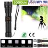 Tactical LED Flashlight Rechargeable Search Light Torch 50000LM w/ 5Modes