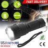 LED Rechargeable Flashlight Zoomable Aluminum Alloy Flashlight Torch w/High Low Strobe