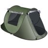 3-4 Person Waterproof Pop Up Tent with 2 Mosquito Net Windows and Carrying Bag