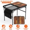 Aluminum Alloy Camping Picnic Adjustable Height Grill Stand 66LBS Max Load 35.43x23.62x26in