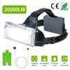 20000LM LED Work Headlamp 3 Lighting Modes Rechargeable IP65 and Waterproof