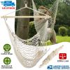 Hanging Rope Hammock Chair Swing w/ Wooden Stick 220lbs Load