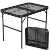 Adjustable Height Foldable Camping Aluminum Alloy Grill Stand 88LBS Max Load 35.62x23.42x25.9in