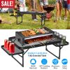 Aluminum Alloy Foldable Camping Picnic Table 88LBS Max Load with 2 Side Trays