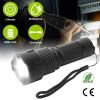 LED Rechargeable Flashlight Zoomable Aluminum Alloy Flashlight Torch w/High Low Strobe