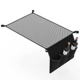 Hanging Storage Net for 35.43x23.62 Camping Table Under Table Folding Net Bag with 3 Side Pockets