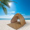 Pop Up Beach Tent Shelter - Anti-UV Automatic Waterproof Canopy for 2/3 Man w/ Net Window Storage Bag