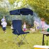 Foldable Beach Canopy Chair 330LBS Load Seat w/ Cup Holder