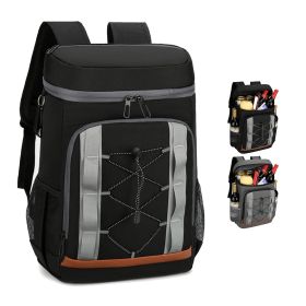 36 Can Insulated Cooler Backpack 25L/6.6Gal (Option: CoolerBackpackBlack)