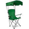 Foldable Beach Canopy Chair 330LBS Load Seat w/ Cup Holder