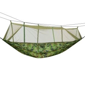 600lbs Load 2 Persons Hammock w/Mosquito Net Swing Hanging Bed w/ Strap Hook Carry Bag (Option: MosquitoNetHammockCFG)