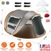 5-8 Person Pop Up Waterproof Tent with 4 Mosquito Net Windows and Carrying Bag