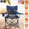 Heavy Duty Steel Foldable Reclining Chair 330LBS Load Max