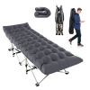 Folding Sleeping Cot Collapsible Guest Bed with 2-Sided Soft Pad 440LBS Max Load