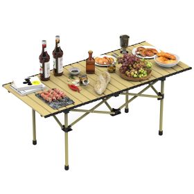 Lightweight Carbon Steel Roll-up Camping Table (Option: CampingTable55120CM)