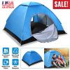 4 Season Camping Pop Up Tent w/2 Mosquito Net Doors Carrying Bag