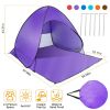 Pop Up Beach Tent Shelter - Anti-UV Automatic Waterproof Canopy for 2/3 Man w/ Net Window Storage Bag
