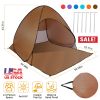 Pop Up Beach Tent Shelter - Anti-UV Automatic Waterproof Canopy for 2/3 Man w/ Net Window Storage Bag