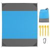 Sand Proof Water Resistant Beach Mat w/ 4 Anchors 1 Carry Bag 108x96.46in