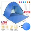 Pop Up Beach Tent Shelter - Anti-UV Automatic Waterproof Canopy for 2/3 Man w/ Net Window Storage Bag