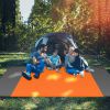 Sand Proof Water Resistant Beach Mat w/ 4 Anchors 1 Carry Bag 108x96.46in