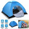 4 Season Camping Pop Up Tent w/2 Mosquito Net Doors Carrying Bag