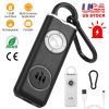 Rechargeable Personal Safety Alarm Portable 130dB Self-defense Siren with Strobe Light LED