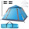 4-5 Person Camping Tent Waterproof with 2 Mosquito Net Windows, Carrying Bag