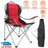 Foldable Camping Chair Heavy Duty Steel, Padded Seat 330LBS Max Load with Cup Holder Carry Bag