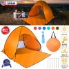 Pop Up Beach Tent Shelter - Anti-UV Automatic Waterproof Canopy for 2/3 Man w/ Net Window Storage Bag