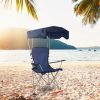 Foldable Beach Canopy Chair 330LBS Load Seat w/ Cup Holder