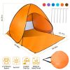 Pop Up Beach Tent Shelter - Anti-UV Automatic Waterproof Canopy for 2/3 Man w/ Net Window Storage Bag