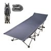 Folding Sleeping Cot Collapsible Guest Bed with 2-Sided Soft Pad 440LBS Max Load