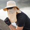 Fishing Bucket Hat, Wide Brim Breathable Unisex Sunlight-proof Removable Neck Face