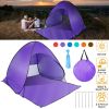 Pop Up Beach Tent Shelter - Anti-UV Automatic Waterproof Canopy for 2/3 Man w/ Net Window Storage Bag