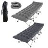 Folding Sleeping Cot Collapsible Guest Bed with 2-Sided Soft Pad 440LBS Max Load