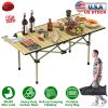 Lightweight Carbon Steel Roll-up Camping Table