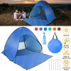 Pop Up Beach Tent Shelter - Anti-UV Automatic Waterproof Canopy for 2/3 Man w/ Net Window Storage Bag