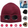 Unisex Knit Beanie Hat with Goggle