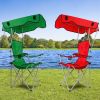 Foldable Beach Canopy Chair 330LBS Load Seat w/ Cup Holder