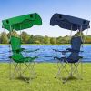Foldable Beach Canopy Chair 330LBS Load Seat w/ Cup Holder