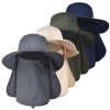 Fishing Bucket Hat, Wide Brim Breathable Unisex Sunlight-proof Removable Neck Face