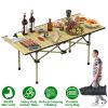Lightweight Carbon Steel Roll-up Camping Table