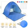 Pop Up Beach Tent Shelter - Anti-UV Automatic Waterproof Canopy for 2/3 Man w/ Net Window Storage Bag