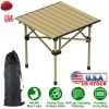 Lightweight Carbon Steel Roll-up Camping Table